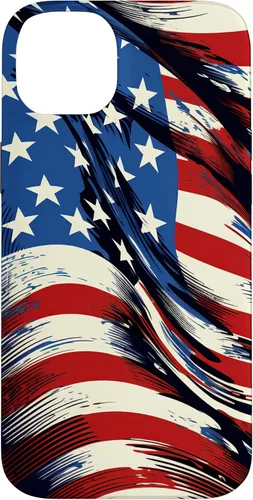 Vista 15 de iPhone 16 Cool USA Flag - Estados Unidos de América - Funda de diseño patriótico
