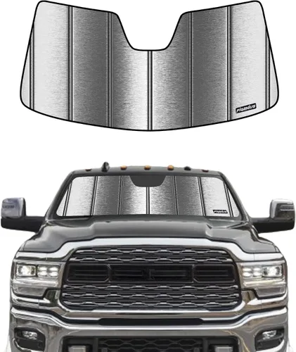 Vista 13 de Parasol para parabrisas Ram 2500/3500/4500/5500 2019-2025 con sensor de 5 pulgadas de ancho para ventana delantera, protección