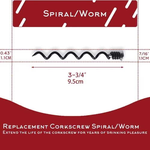 Vista 2 de Best 5 Pack - Sacacorchos de repuesto en espiral/gusano para abrelatas de vino KAYCROWN y BestUtensils