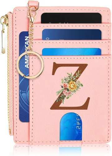 Vista 15 de Tarjetero para mujer minimalista y delgado con bolsillo frontal, bloqueo RFID, cartera compacta con ventana para identificación y bolsillo
