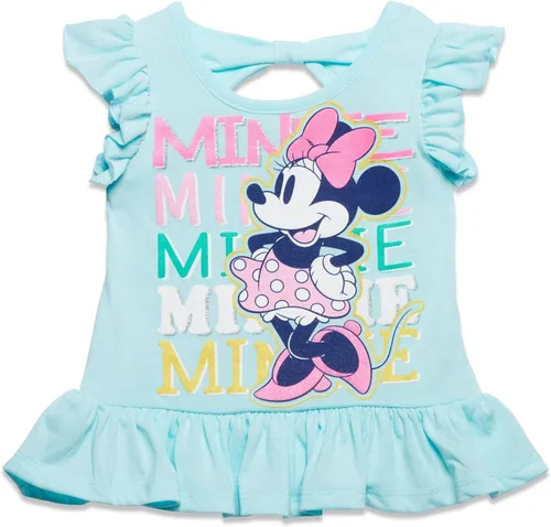 Vista 2 de Disney Minnie Mouse Tank Top y Active Retro Dolphin French Terry Shorts de bebé a niño pequeño