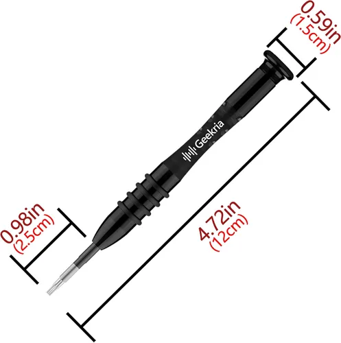 Vista 3 de Geekria Herramienta de reparación de repuesto para diadema con 10 tornillos + kit de herramientas de destornillador, herramienta de fijación