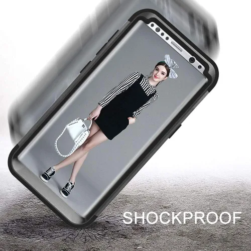 Vista 7 de Funda de teléfono para Samsung Galaxy S8 Plus, cubierta dura, a prueba de golpes, silicona suave, híbrida, tres capas, resistente, accesorios