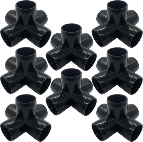 Vista 9 de Accesorio en T de PVC de 1", Conector de Codo de 3 Vías, Codo de 90 Grados con Salida Lateral Grado Muebles, Accesorios de Esquina de PVC