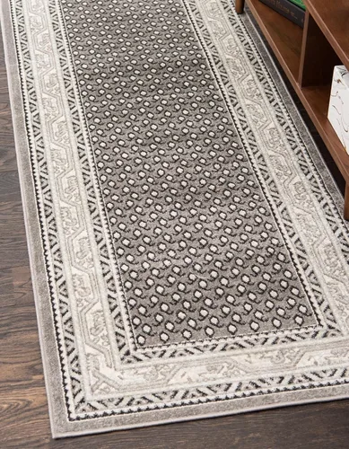 Vista 9 de Unique Loom Williamsburg Collection Area Rug - Allover (2' x 3' 1" Rectangle Gray/Black)