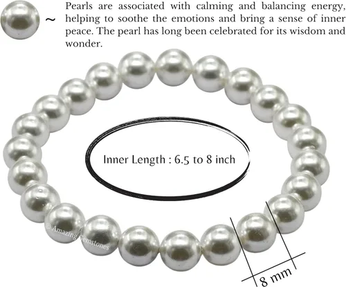 Vista 4 de Amazing Gemstone Pulsera de cristal para mujeres y hombres, pulsera de cristal curativo de protección, pulsera elástica con cuentas de piedras