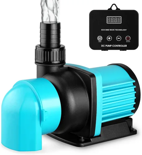 Vista 7 de Bomba de retorno para acuario de 400GPH con controlador de pantalla LCD, bomba de acuario DC 24V de 15W para acuario de agua salada y agua dulce