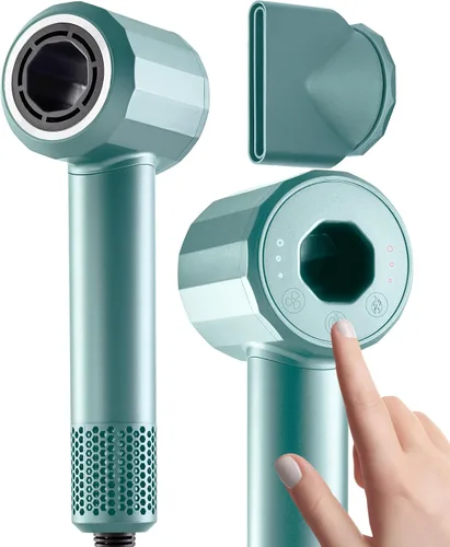 Vista 7 de BIZOND Secador de pelo iónico para mujeres y hombres, motor profesional de alta velocidad de alta calidad de 110,000 RPM, 1600 W de potencia, iones