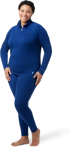 Vista 2 de Smartwool Capa base térmica clásica merino con cremallera de 14 Plus - Mujer