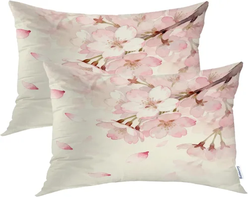 Vista 88 de Batmerry Fundas de almohada decorativas con estampado digital de hojas verdes y gatos negros con estampado digital para sofá, cama, cremallera