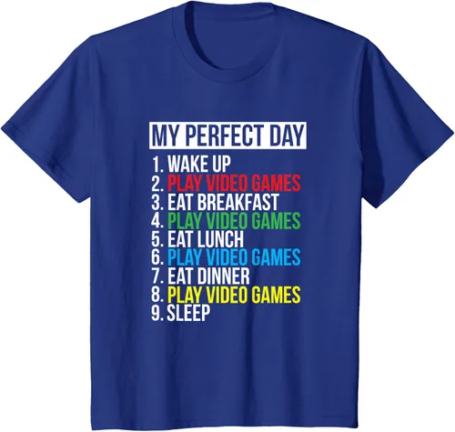 Vista 46 de My Perfect Day" - Camiseta negra de ajuste clásico, cuello redondo, manga corta, poliéster y algodón, Negro