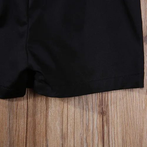 Vista 6 de Conjunto de falda de verano para bebé y niña, manga con volantes, camiseta + pantalones cortos, falda casual para niños
