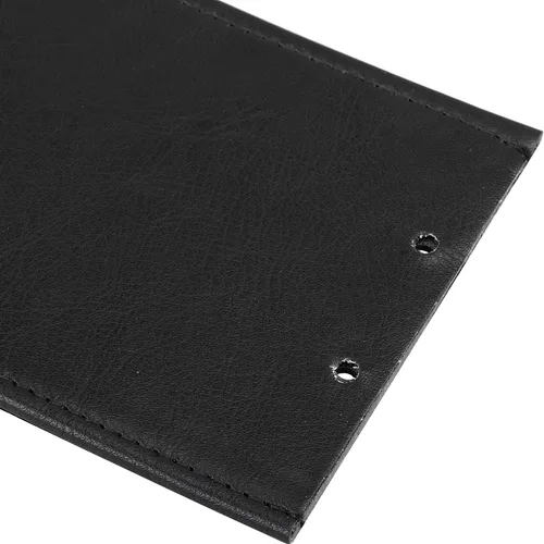 Vista 5 de Babero de cuero sintético negro para tanque de gasolina para Harley Fatboy FLSTF Softail FLSTS 2000-2017, Dyna Wide Glide FXDWG 1993-2003