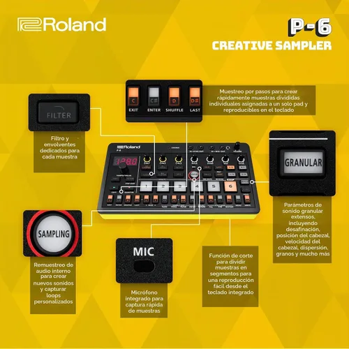 Vista 3 de Roland Muestreador creativo AIRA Compact P-6