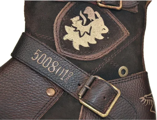 Vista 6 de Botas de tobillo de cuero para hombre con cremallera lateral CD-5008-1-N-S