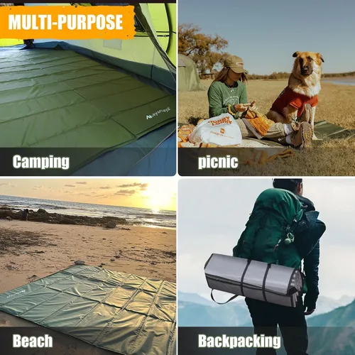 Vista 7 de Foam Sleeping Pad for Camping - AYAMAYA Foldable Camping Mattress for 1/2/3/4/5/6 Person, Extra Thick Waterproof Tent Footprint Inner Camping Mat