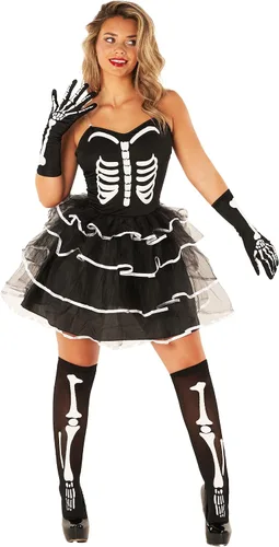Vista 3 de fun shack Adult Skeleton Costume Women, Skeleton Costume Dress, Womens Skeleton Costume Dress, Women Skeleton Tutu