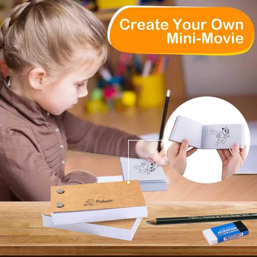 Vista 2 de PRIMBEEKS Papel Premium en Blanco para Libros Abatables con Agujeros, 280 Hojas (560 Páginas) Libros Abatables Sin Sangría - Funciona