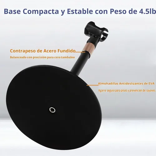 Vista 3 de BILIONE Soporte de micrófono de escritorio para grabación de podcasts, soporte de micrófono ajustable de altura de 9-16.5 pulgadas para escritorio
