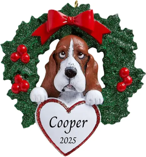 Vista 29 de Adornos personalizados para árbol de Navidad 2025 para mascotas, Chihuahua con corona, recuerdo para los amantes de los perros de los cachorros