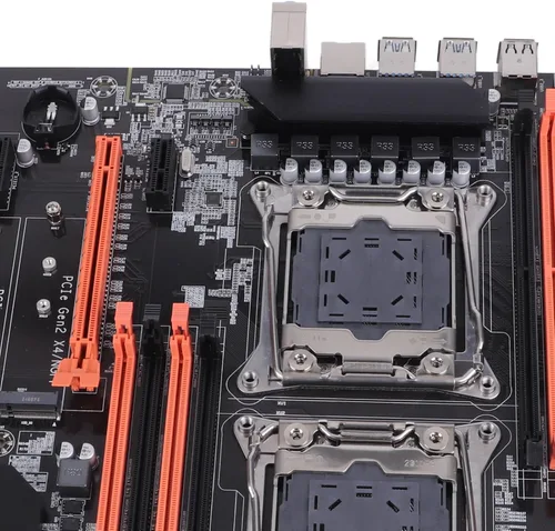 Vista 7 de Placa base de escritorio, DDR4 LGA2011 3 CPU para placa base X99, tarjeta de red Gigabit RTL8111H integrada, canal M.2 NVMEPCIE X4, SATA3.0 USB3.0