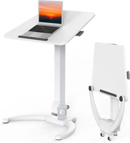 Vista 12 de JOY Worker Escritorio plegable de pie, escritorio ajustable en altura de 90°, color negro