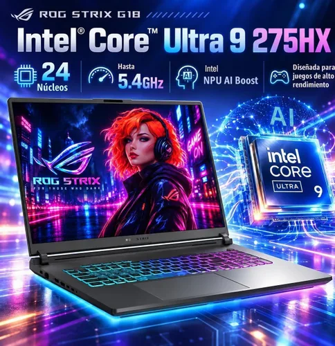 Vista 2 de ASUS Portátil para juegos ROG Strix G18 de 18", GeForce RTX 5080