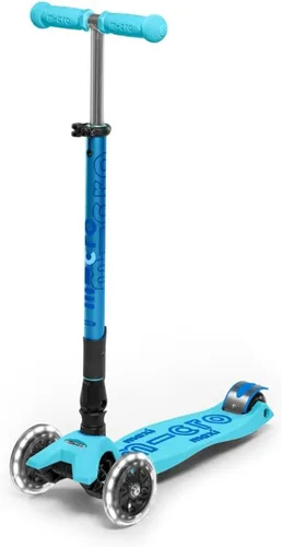 Vista 13 de Micro Kickboard – Maxi Deluxe plegable LED – Triciclo, inclinarse para dirigir, plegable para llevar – Micro patinete suizo diseñado para niños