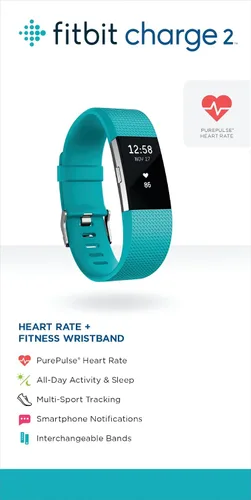 Vista 6 de 2 muñequeras Fitbit Charge de ritmo cardíaco + fitness, FB407STES, Verde azulado, 1, 1
