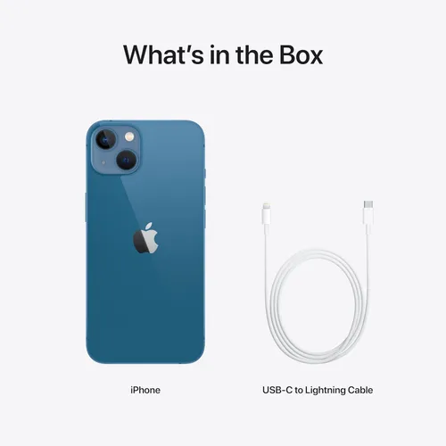 Vista 6 de Apple iPhone 13 (128GB, azul) [bloqueado] + suscripción a empresa de telefonía