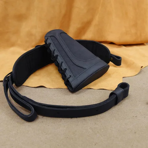 Vista 9 de Funda de cuero para escopeta de lona y 8 cartuchos redondos para calibre 12