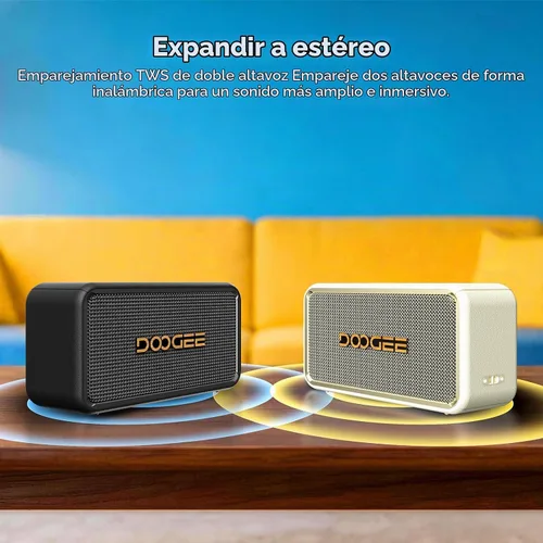 Vista 9 de Altavoz Bluetooth portátil impermeable FIELDECHO, tiempo de Blanco
