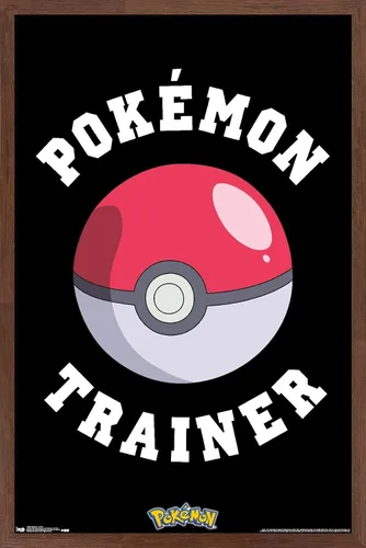 Vista 14 de Trends International Pokémon - Póster de pared de entrenador, 14.725 x 22.375 pulgadas, versión enmarcada de madera de granero