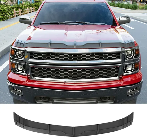 Vista 18 de powoq Deflector de Capó Compatible con Deflector de Capó de 2009-2018 Dodge RAM 1500 Protector de Capó de TPE de Reemplazo para 2009 2010 2011 2012