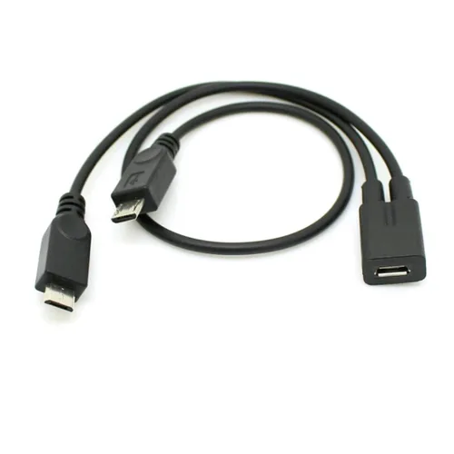 Vista 5 de chenyang Cable divisor micro USB 1 a 2 Y, cable de extensión de carga micro USB 1 a 2 soporta cargar dos dispositivos al mismo tiempo