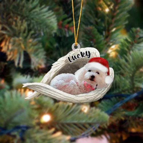 Vista 133 de Ángel durmiente de Afghan Hound para Navidad, adorno personalizado con el nombre del perro, adorno de Navidad personalizado para amantes de perros