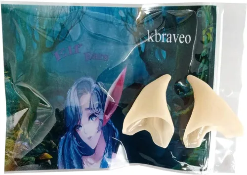 Vista 7 de Kbraveo 3 pares de orejas de elfo suaves de látex para Halloween, cosplay, accesorios de fiesta temática..