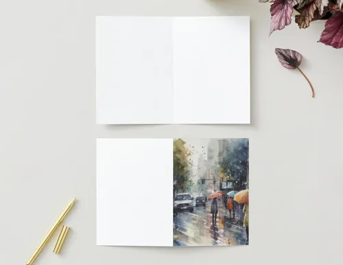 Vista 6 de 6 Watercolor All-Season Notecards Collection. Palette of Seasons: Journey Thru the Ever-Changing Beauty of Nature with Handcrafted Cards. Envelopes