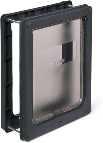 Vista 7 de Dog Mate Puerta mediana para perros, Panel de bloqueo robusto, Autolineo a 1.969 in, Gris