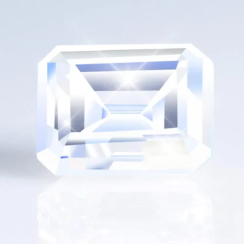 Vista 2 de Piedra de moissanita de 0.394 x 0.472in de 6.0 quilates de diamante simulado suelto D incoloro brillante corte esmeralda VVS1 piedras preciosas