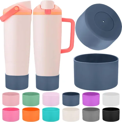 Vista 8 de Mity rain 2 piezas de botas protectoras de silicona para botellas y vasos FreeSip Sway de Owala de 30 oz y 40 oz - Accesorios para owala, mejora