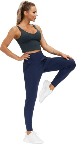 Vista 6 de THE GYM PEOPLE - Pantalones deportivos cónicos para mujer, ligeros, para entrenamiento, yoga, correr y descanso