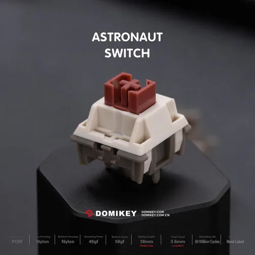 Vista 7 de KPREPUBLIC Domikey Astronau Switch RGB SMD - Interruptor lineal de 1.81 onzas (1.69 oz), 2.05 oz, teclado mecánico para juegos, vástago mx, nailon