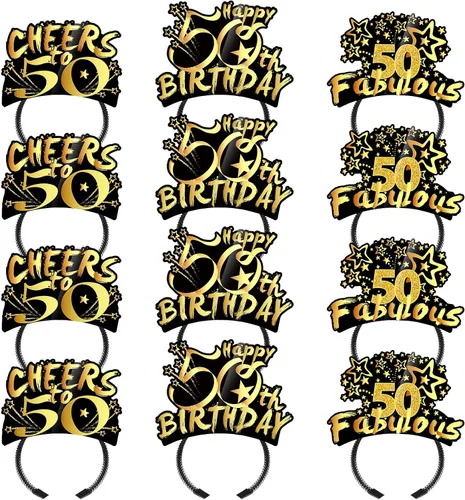 Vista 9 de KKBES Diademas de feliz cumpleaños, sombreros de papel para fiesta de cumpleaños, 3 patrones para niños y adultos que celebran cumpleaños
