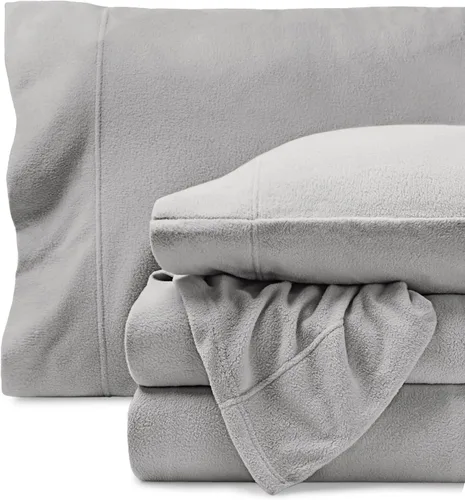 Vista 18 de Bare Home Juego de sábanas de forro polar súper suave, tamaño individual, forro polar extra afelpado, sábanas de cama que no forman bolitas, calidez