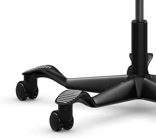 Vista 10 de HAG Capisco Silla de escritorio estándar ajustable, marco negro, asiento negro de vinilo ónix