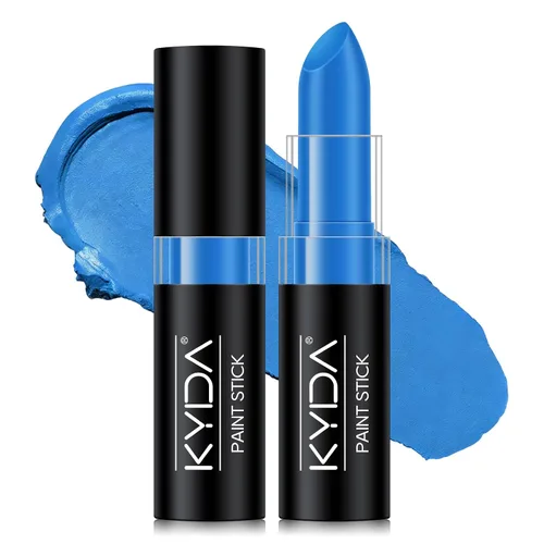 Vista 12 de KYDA White Face Body Paint Stick, White Matte Lipstick Eyeblack 01 WHITE