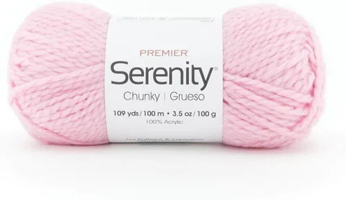 Vista 2 de Premier Yarns Serenity - Hilo grueso, hilo para ganchillo y tejido, ideal para principiantes y artesanos experimentados, hilo acrílico, azul cielo