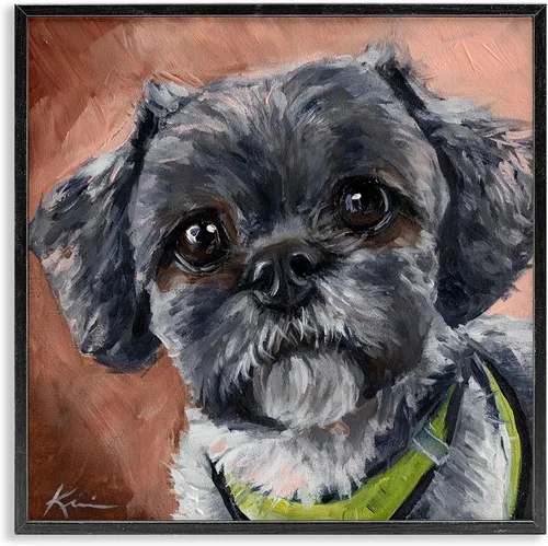 Vista 12 de Stupell Industries Retrato abstracto de perro enmarcado Giclée por Irena Orlov
