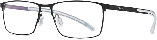 Vista 4 de FONEX Marco de lentes de titanio, marco de anteojos óptico de miopía cuadrado para hombre 8521